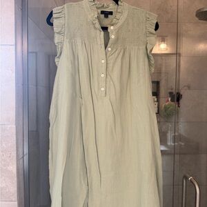 J. Crew Sage Green Ruffle Dress